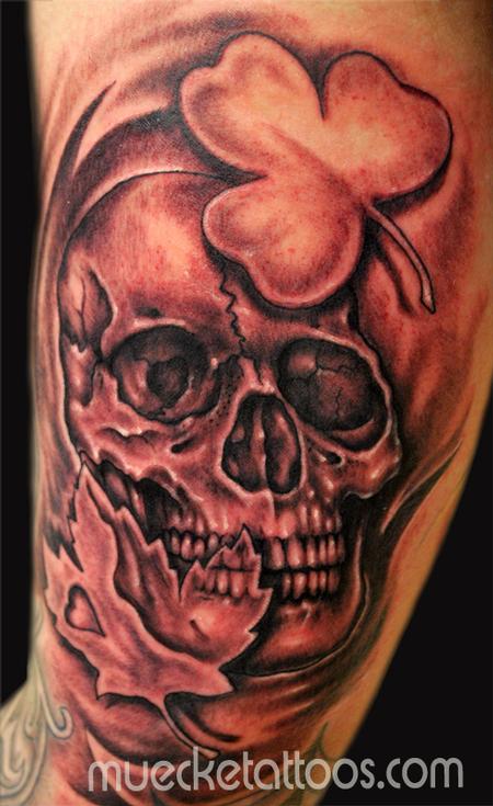 George Muecke - Skull Tattoo, Irish Canadian.
